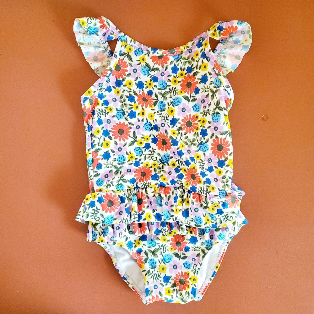 Baby Boden Floral Swimsuit